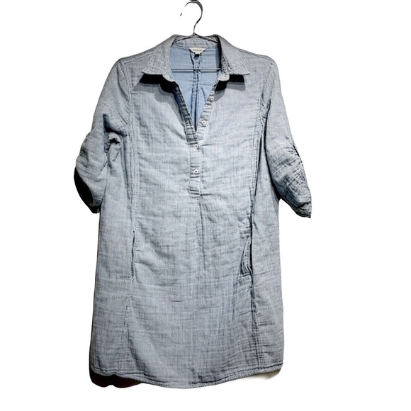 Max Studio Dresses & Skirts - Max Stuido M. Stripped Classic Blue Tunic Summer Elbow-Sleeve Dress. Mini